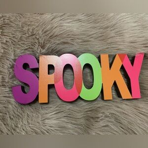 Like new Colorful 'Spooky' Wall Decor/halloween sign